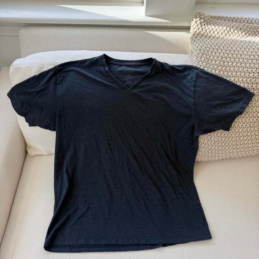 Navy v neck t shirt